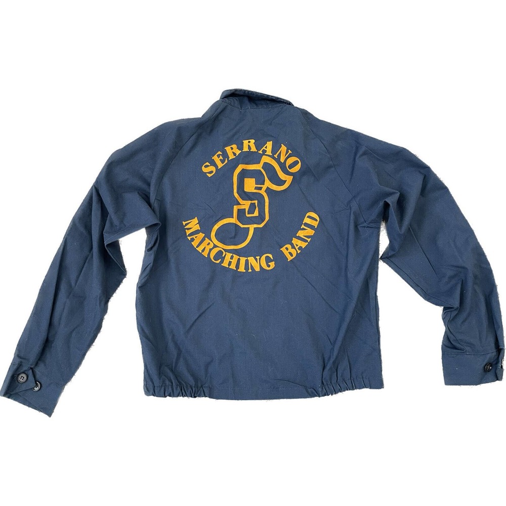 Vintage Serrano Marching Band High School Youth Medium Full Zip USA Jacket VTG